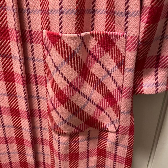 TOPSHOP Suzy Check Plaid Pink Side Split Jacket - Picture 7 of 10